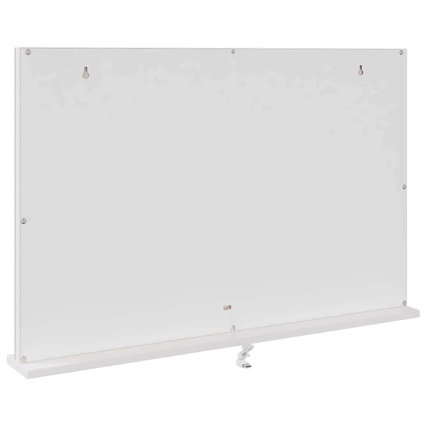 LED Sminkespeil Hvit 80 x 10 x 52,5 cm Glass og Stål vidaXL