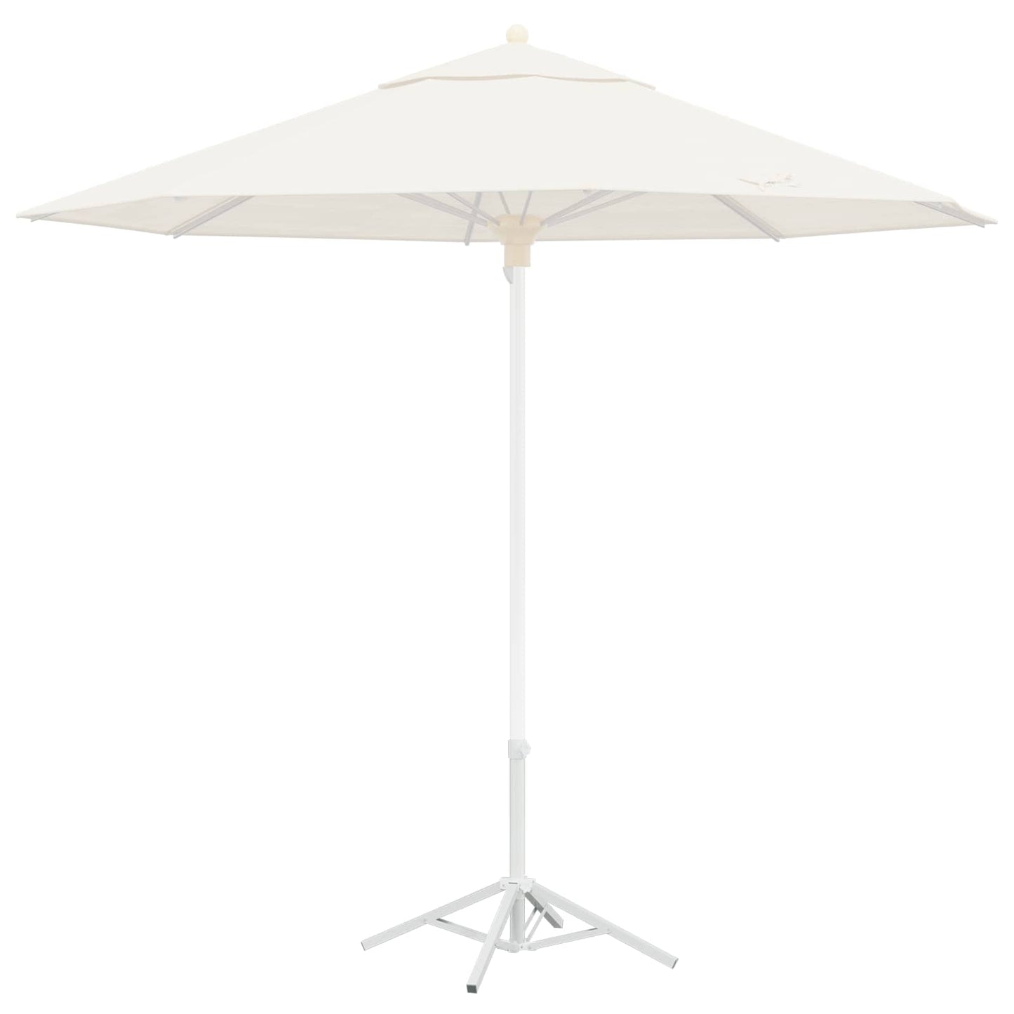 Parasol Stativ Hvit Stål for 25-32 mm Stang