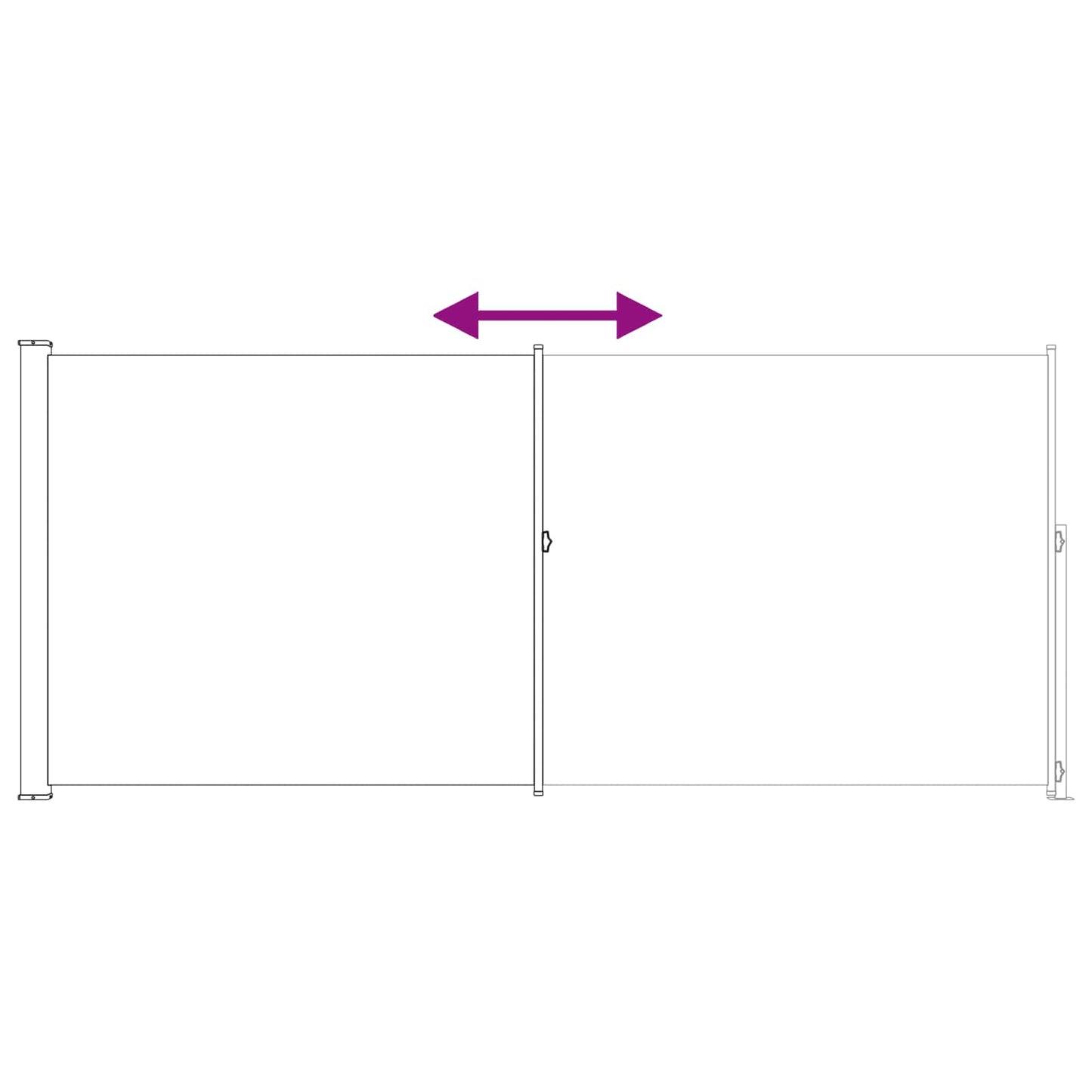 Utklappbart side markise Beige 300 x 180 cm Polyester