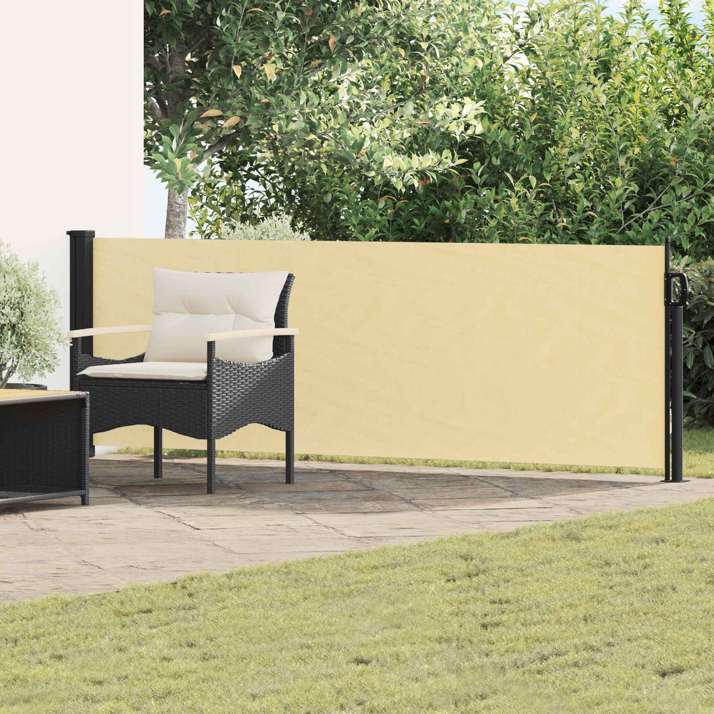 Utklappbart side markise sand 300 x 100 cm Polyester