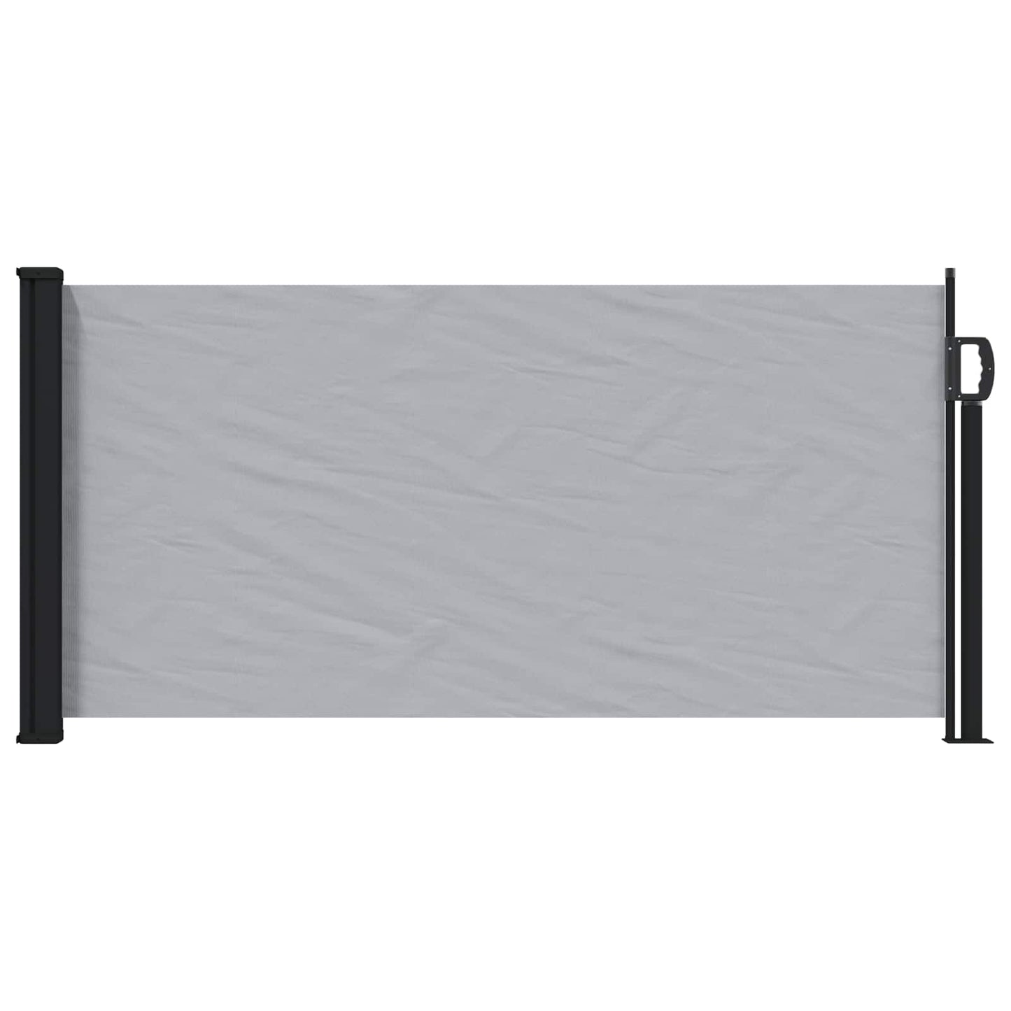 Utklappbart side markise Grå 500 x 100 cm Polyester