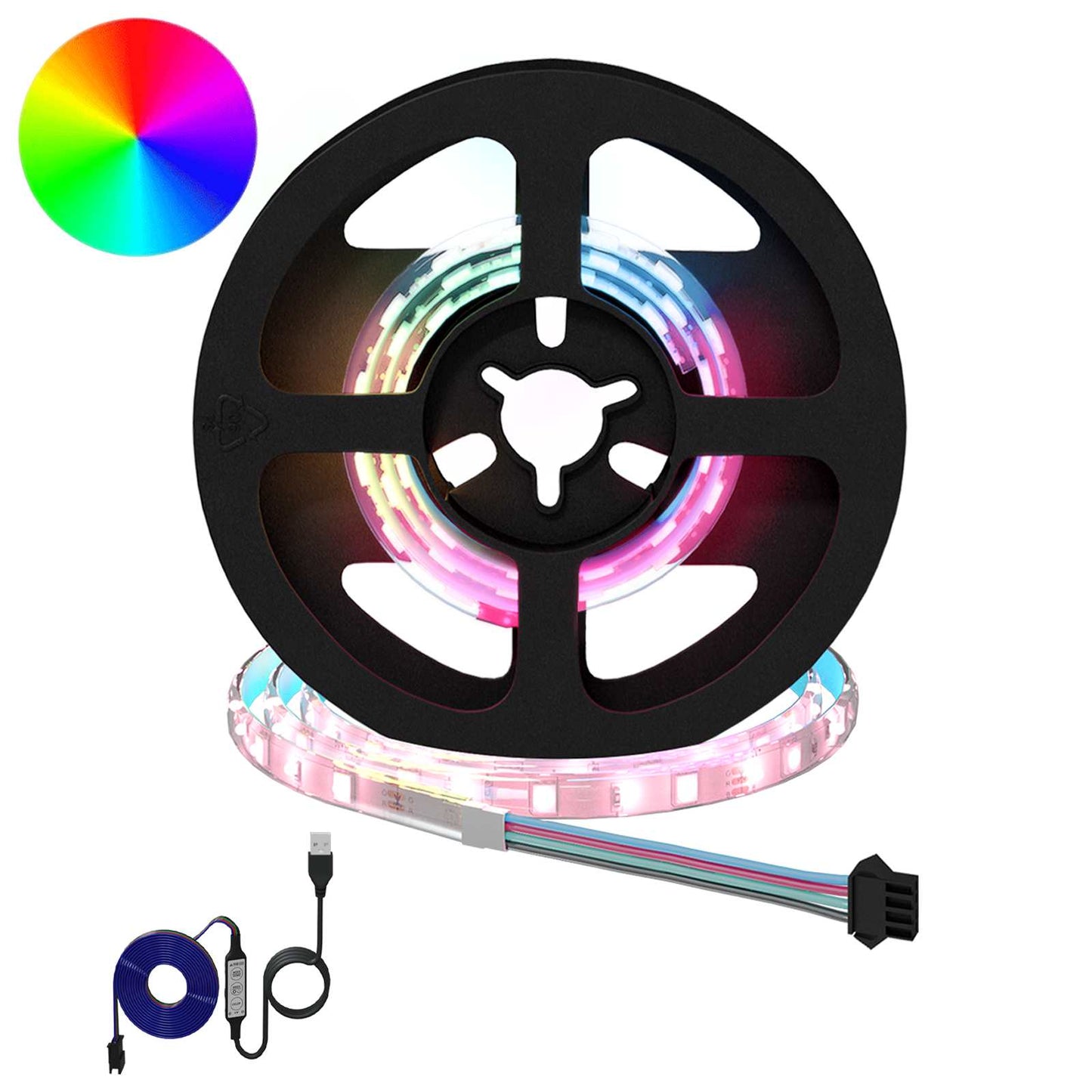 LED Stripe 2 pcs Svart og gjennomsiktig 350 mm Kobber og plast