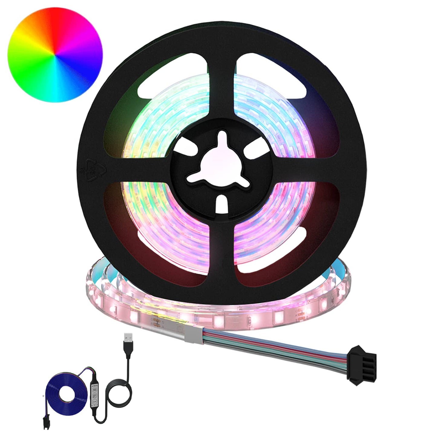 LED Stripe 12 pcs Svart og gjennomsiktig 1200 mm