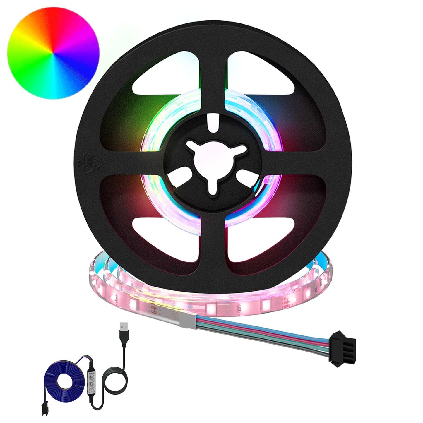 LED Stripe 2 pcs Svart og gjennomsiktig 250 mm Kobber og plast