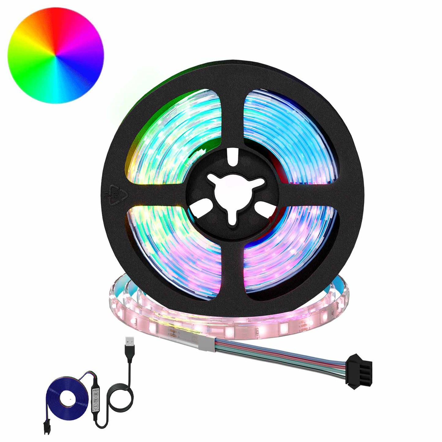 LED Stripe 2 pcs Svart og gjennomsiktig 950 mm Kobber og plast