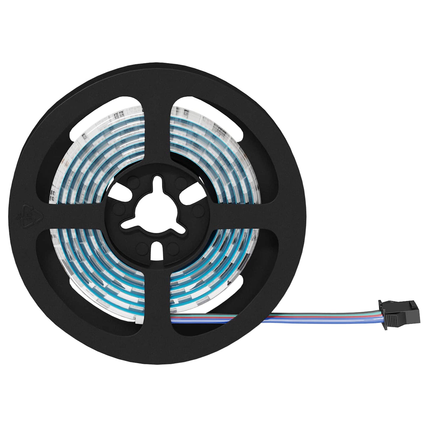 LED Stripe 12 pcs Svart og gjennomsiktig 1000 mm