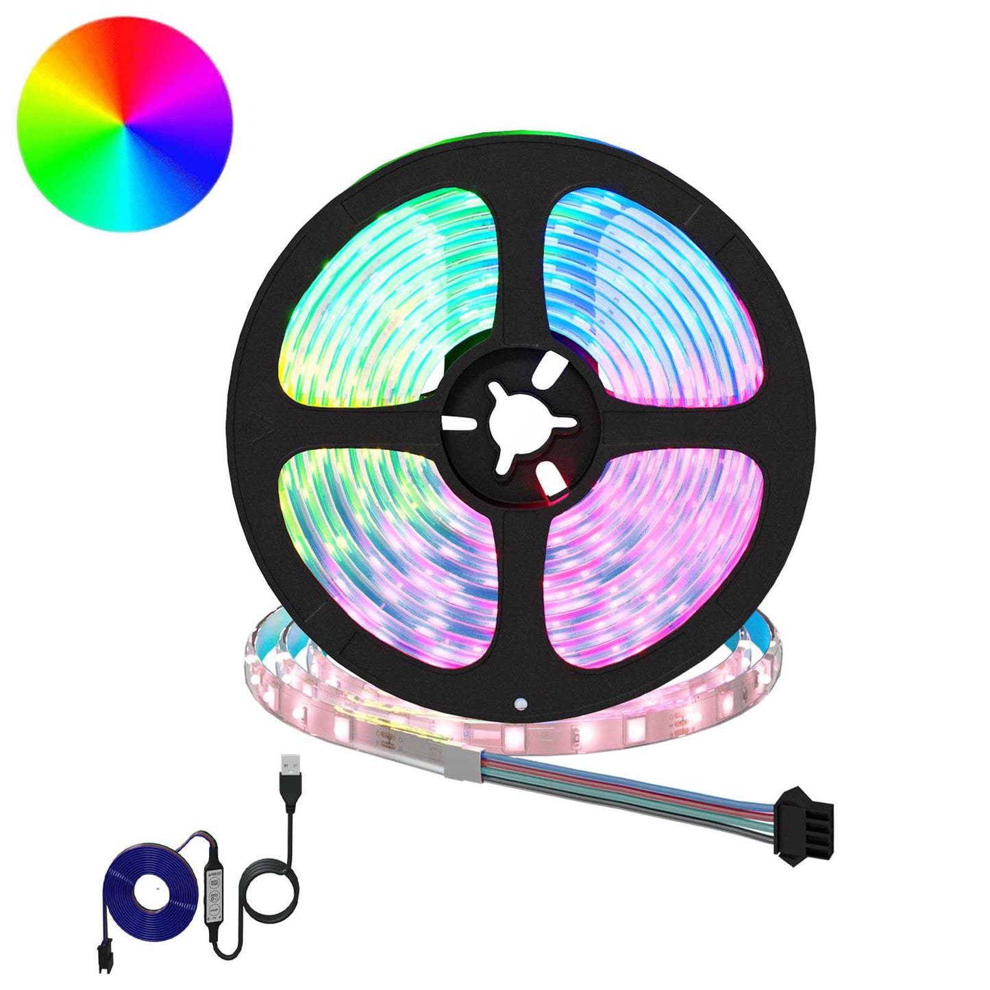 LED Stripe 2 pcs Svart og gjennomsiktig 4700 mm Kobber og plast