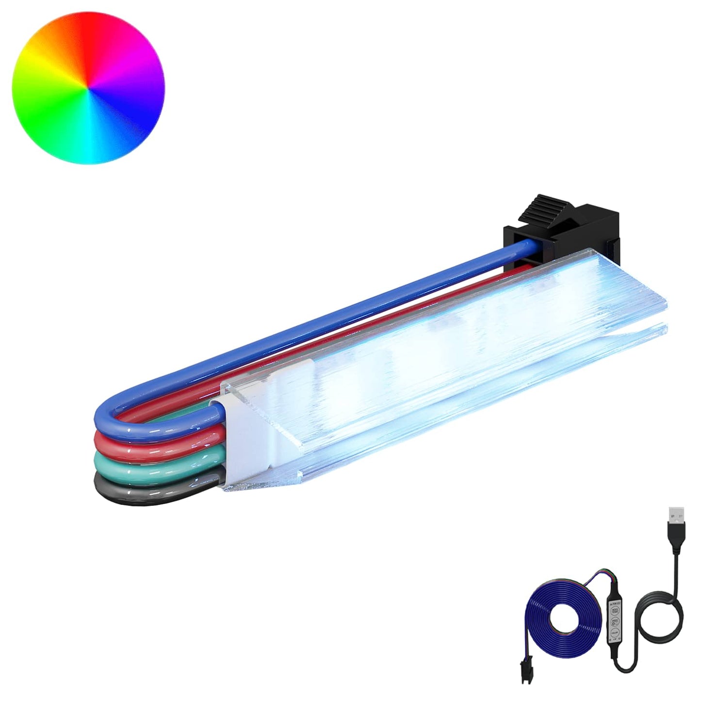 LED Stripe 12 pcs Svart og Hvit 1745 mm Kobber og plast