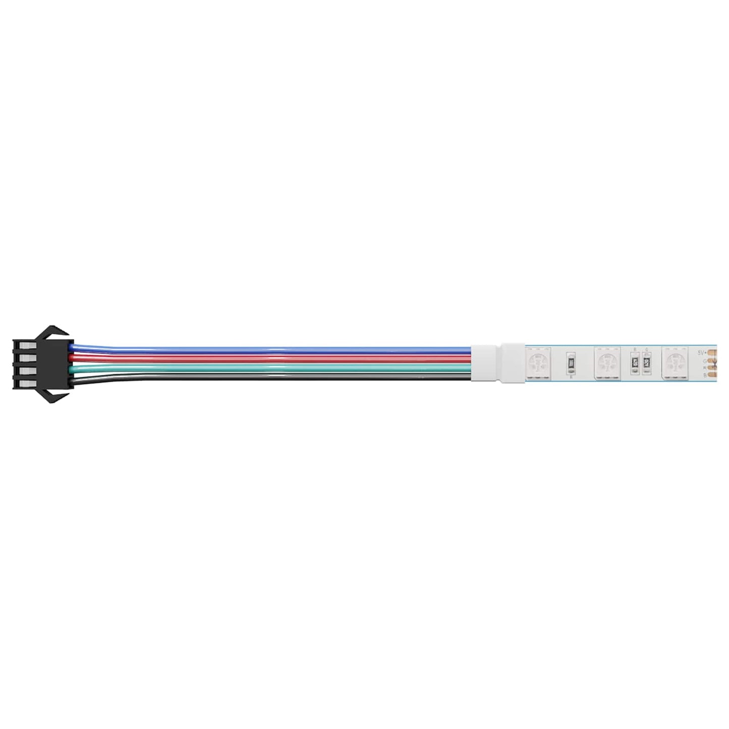 LED Stripe 2 pcs Svart og multikolor 1745 mm Kobber og plast