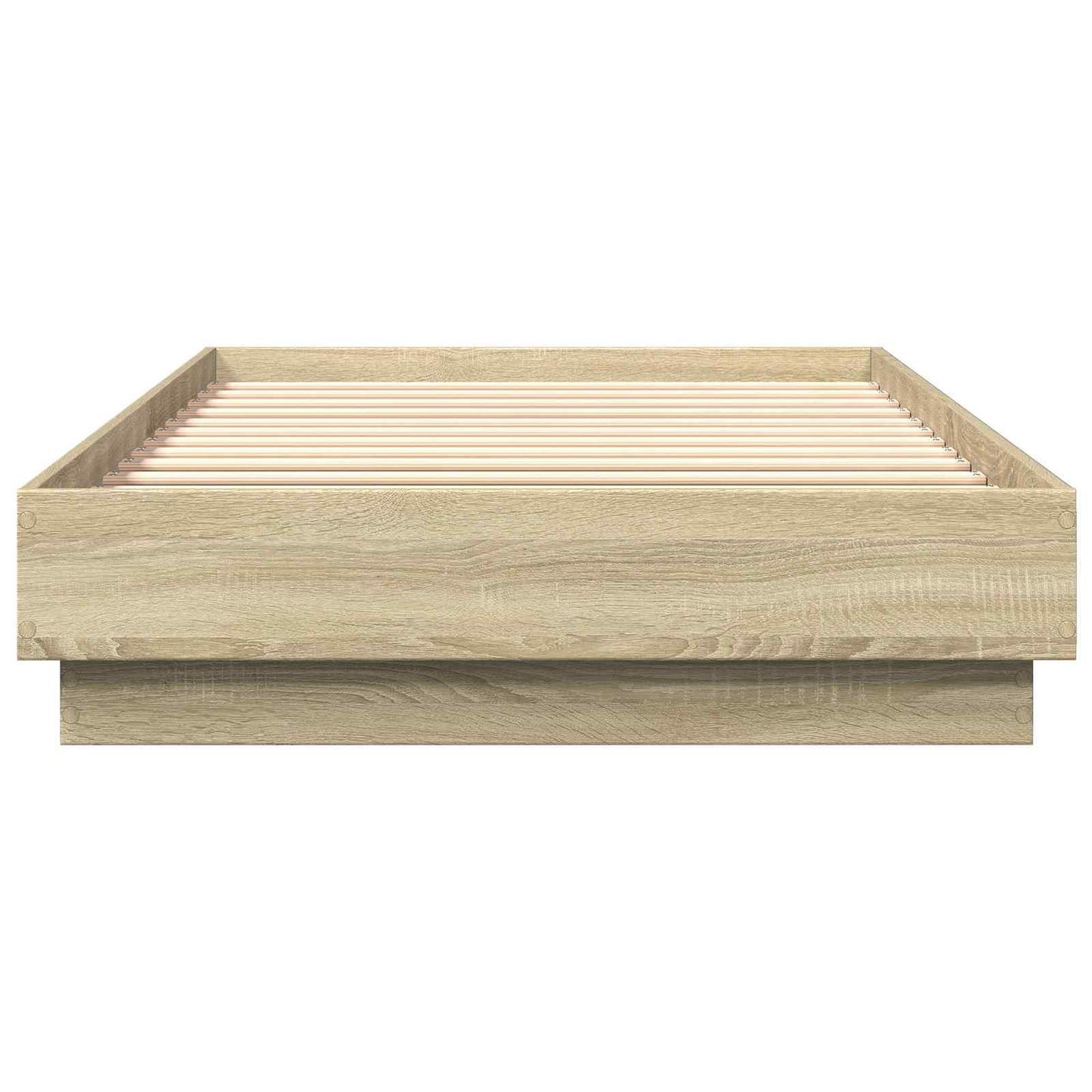 Sengestativ med LED Sonoma eik 80 x 200 cm Konstruert tre