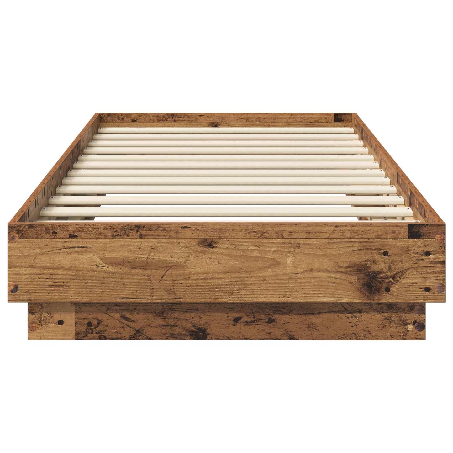 Sengestativ med LED Gammelt tre 80 x 200 cm Konstruert tre