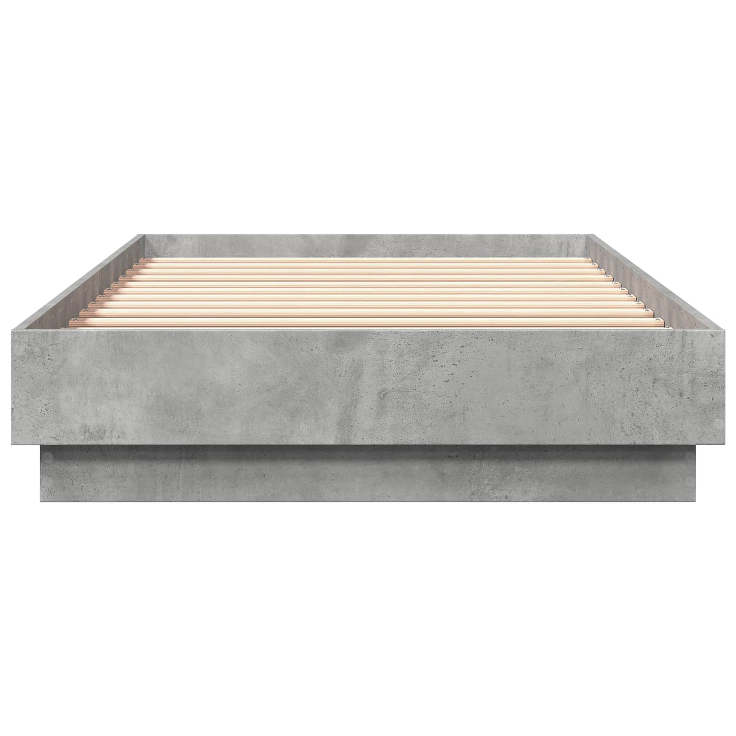 Sengestativ med LED Betonggrå 80 x 200 cm Konstruert tre