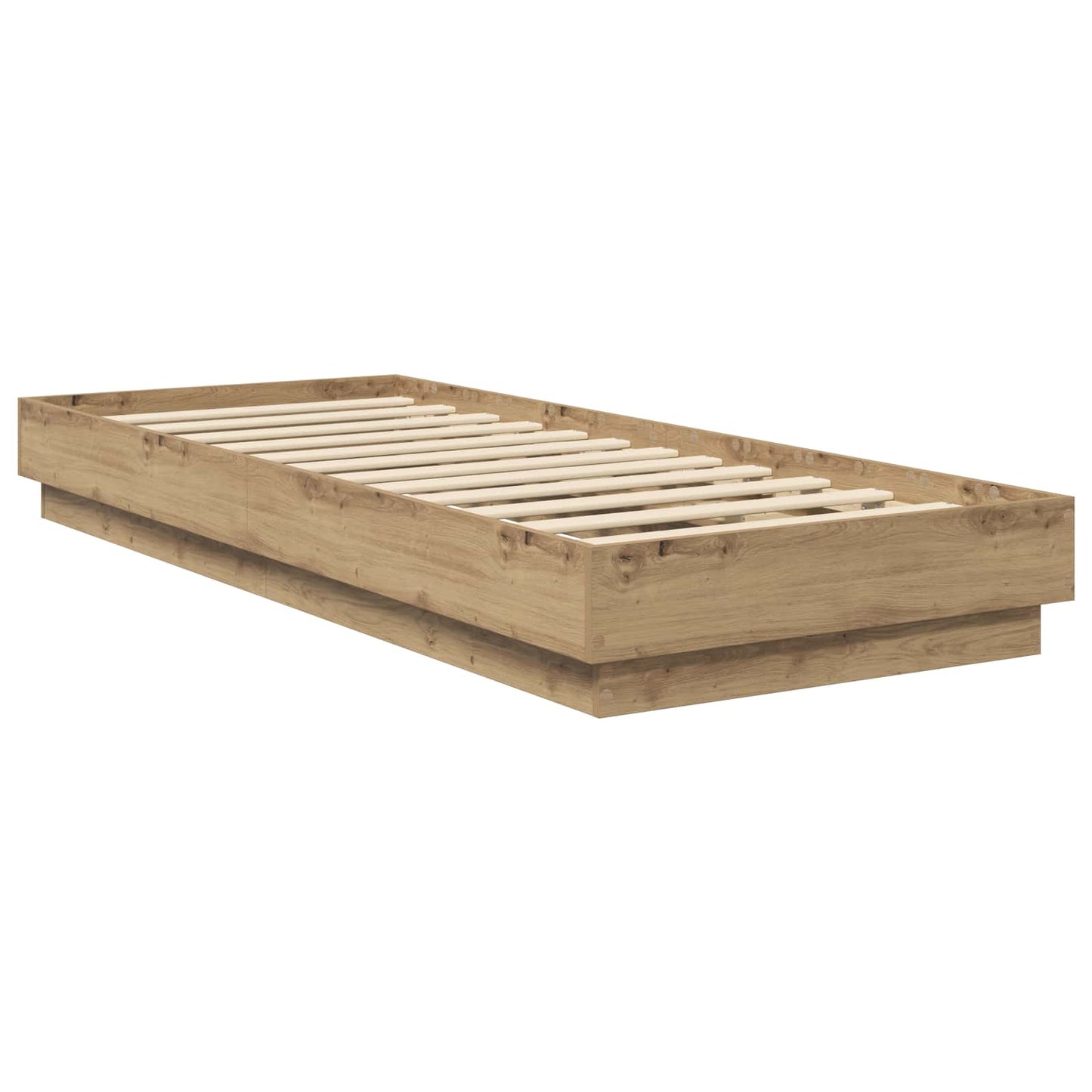 Sengestativ med LED Artisan eik 80 x 200 cm Konstruert tre