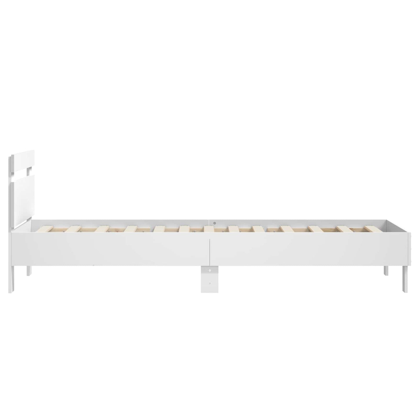Sengestamme med hodegatt Hvit 80 x 200 cm Konstruert tre