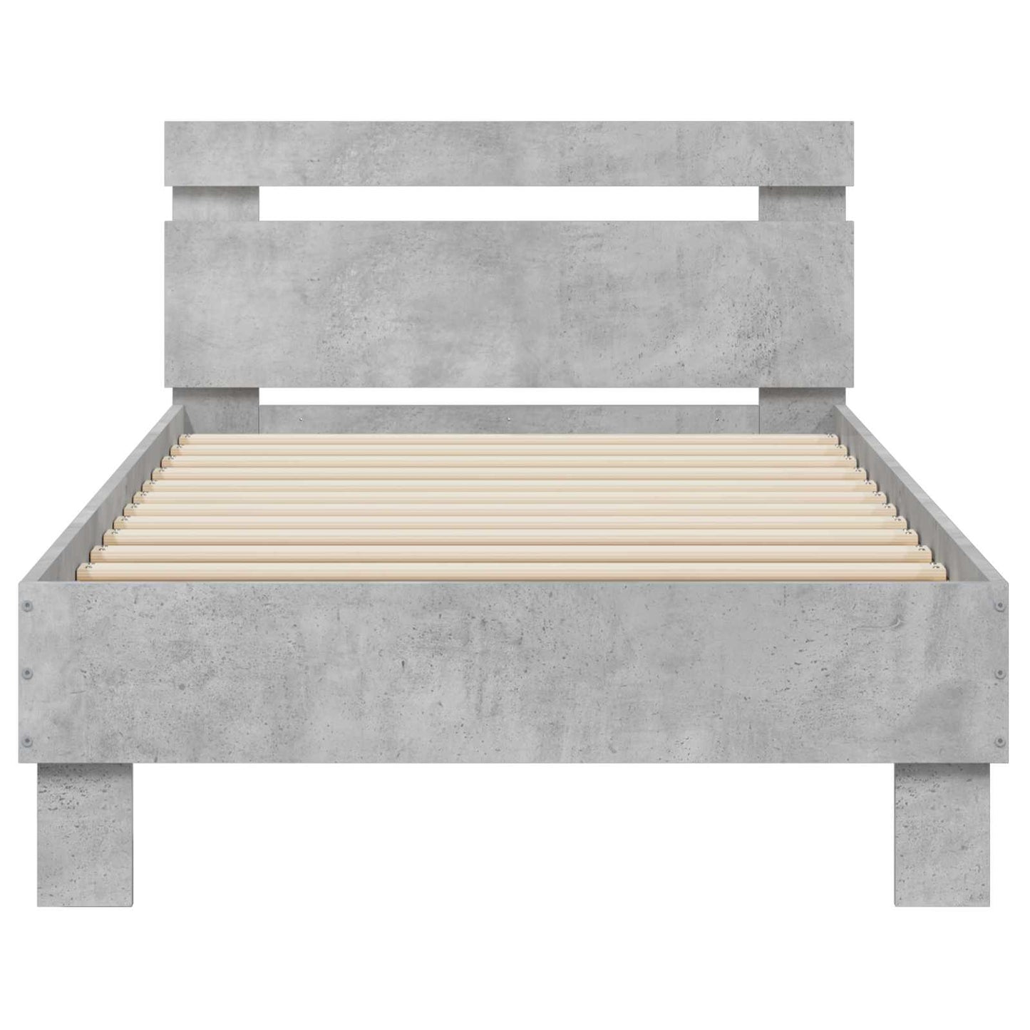 Sengestamme med hodegatt Betonggrå 80 x 200 cm Konstruert tre