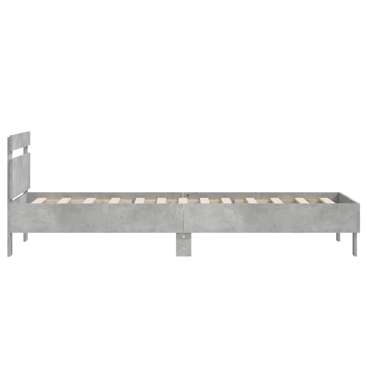 Sengestamme med hodegatt Betonggrå 80 x 200 cm Konstruert tre