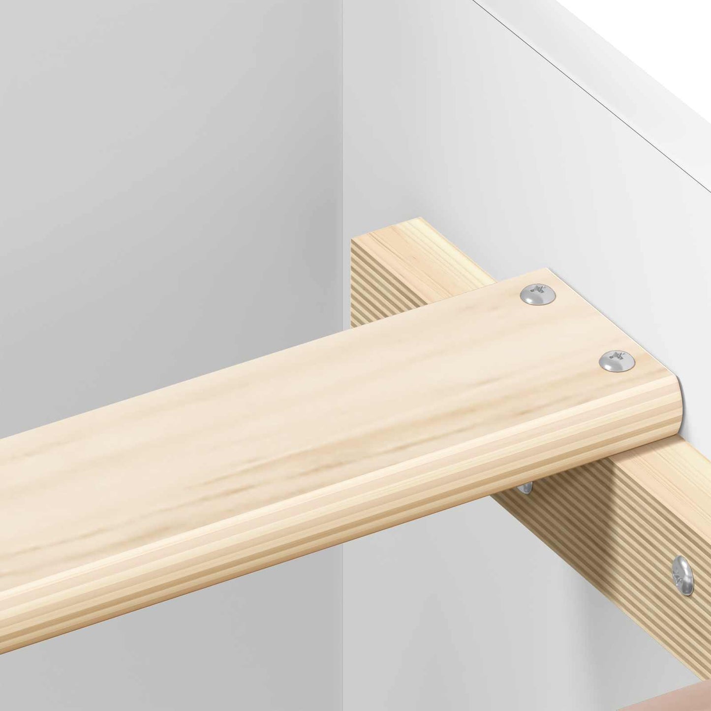 Sengestamme med hodegatt Hvit 80 x 200 cm Konstruert tre