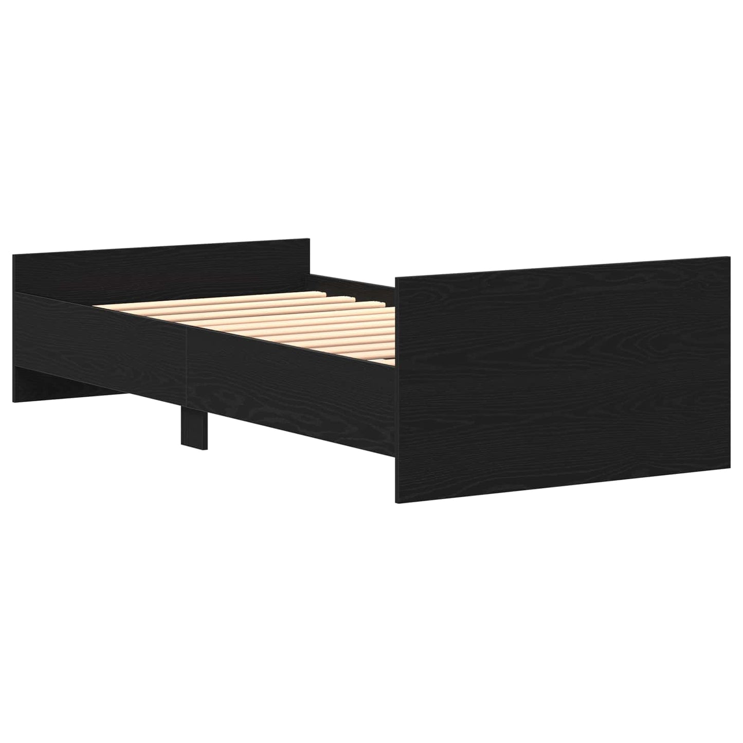 Sengestamme med hodegatt Svart eik 80 x 200 cm Konstruert tre