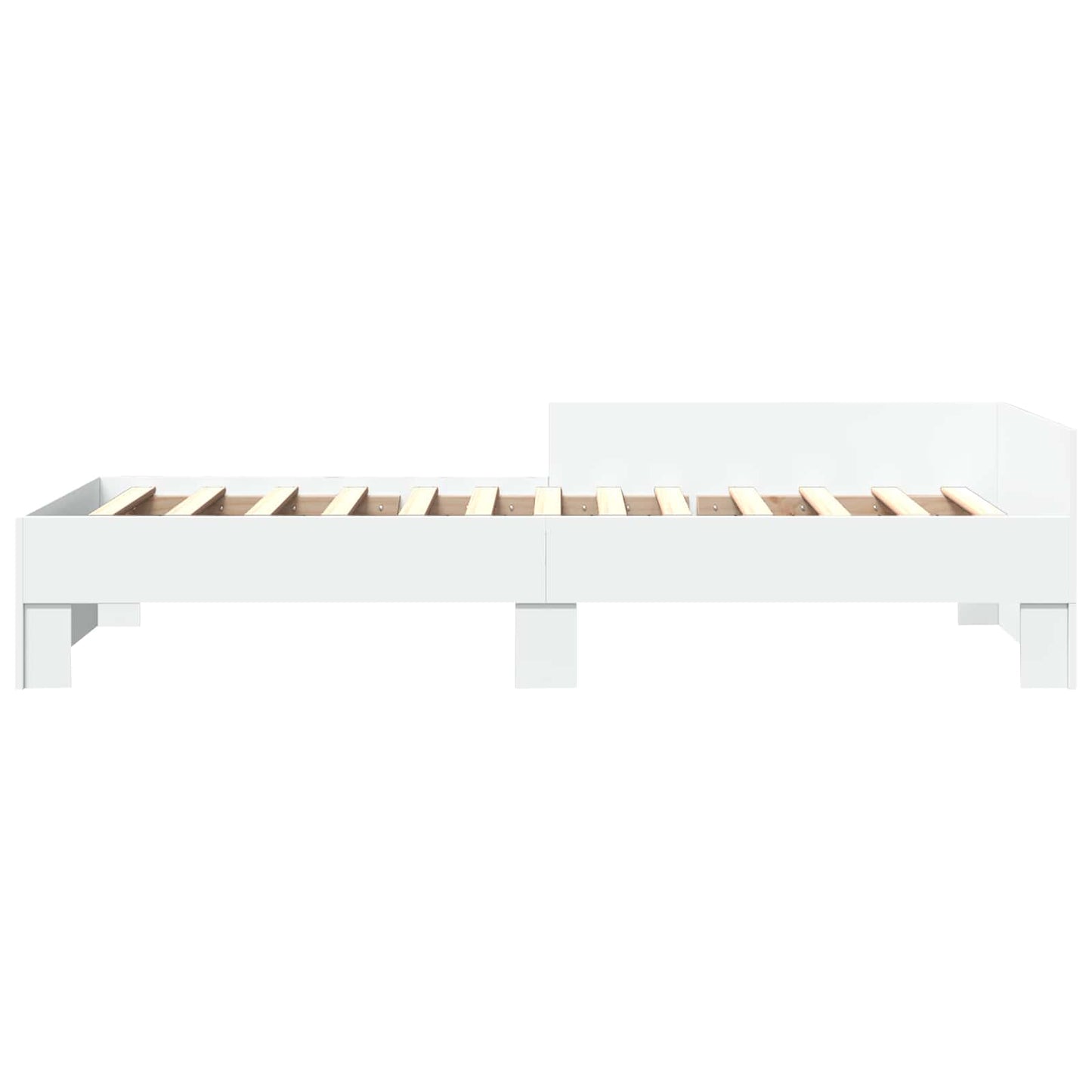 Sengestamme med hodegatt Hvit 80 x 200 cm Konstruert tre