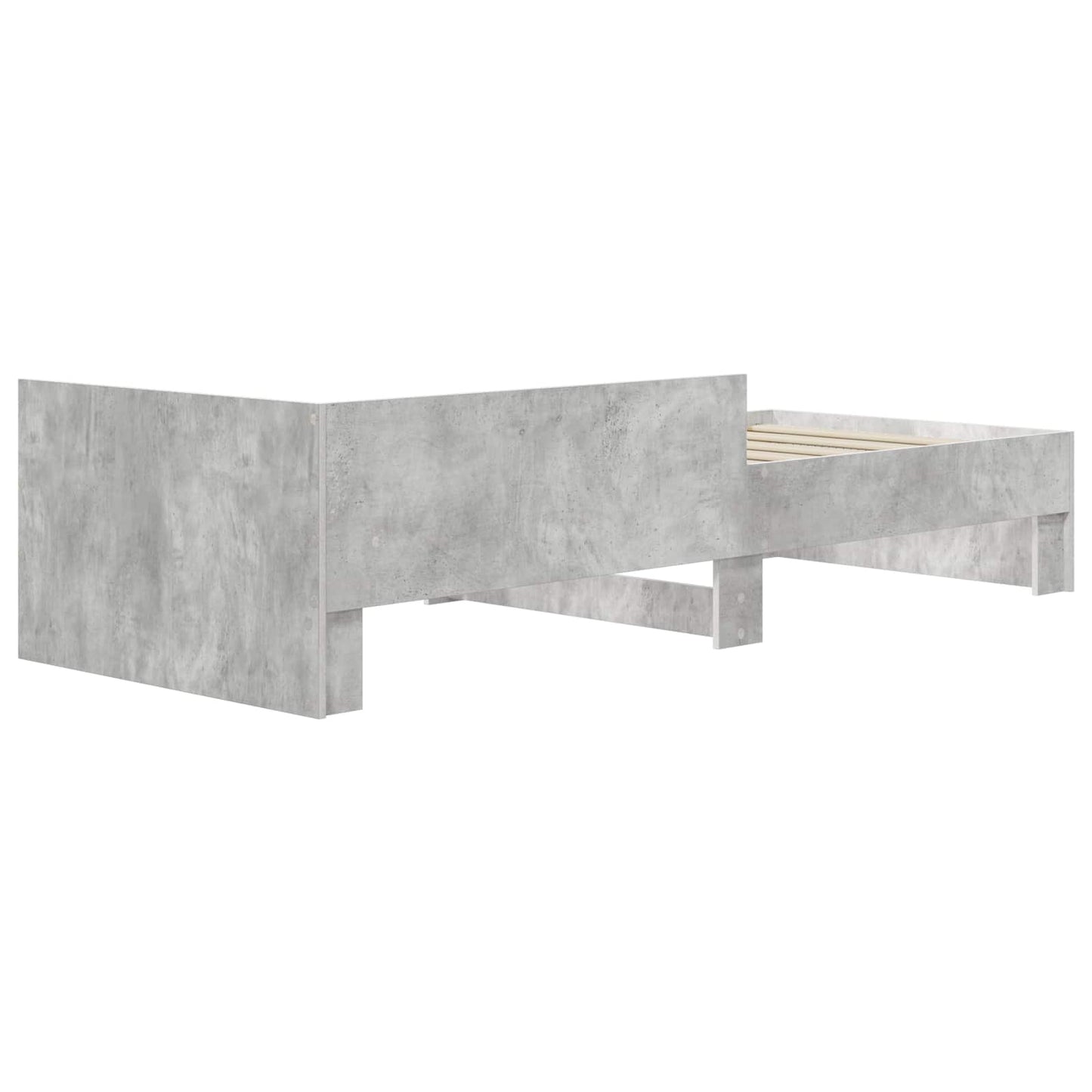 Sengestamme med hodegatt Betonggrå 80 x 200 cm Konstruert tre