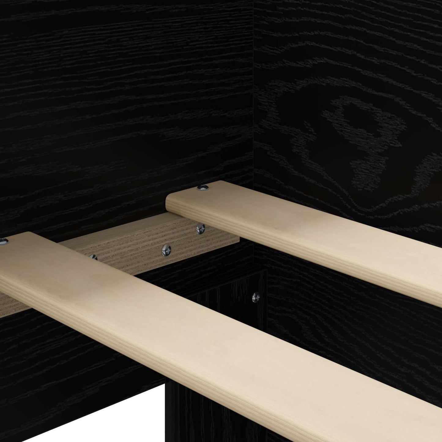 Sengestamme med hodegatt Svart eik 80 x 200 cm Konstruert tre