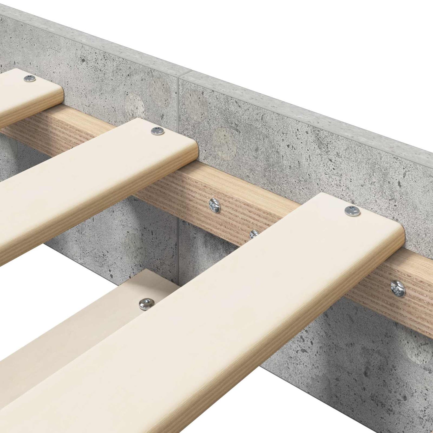 Sengestamme Betonggrå 80 x 200 cm Konstruert tre