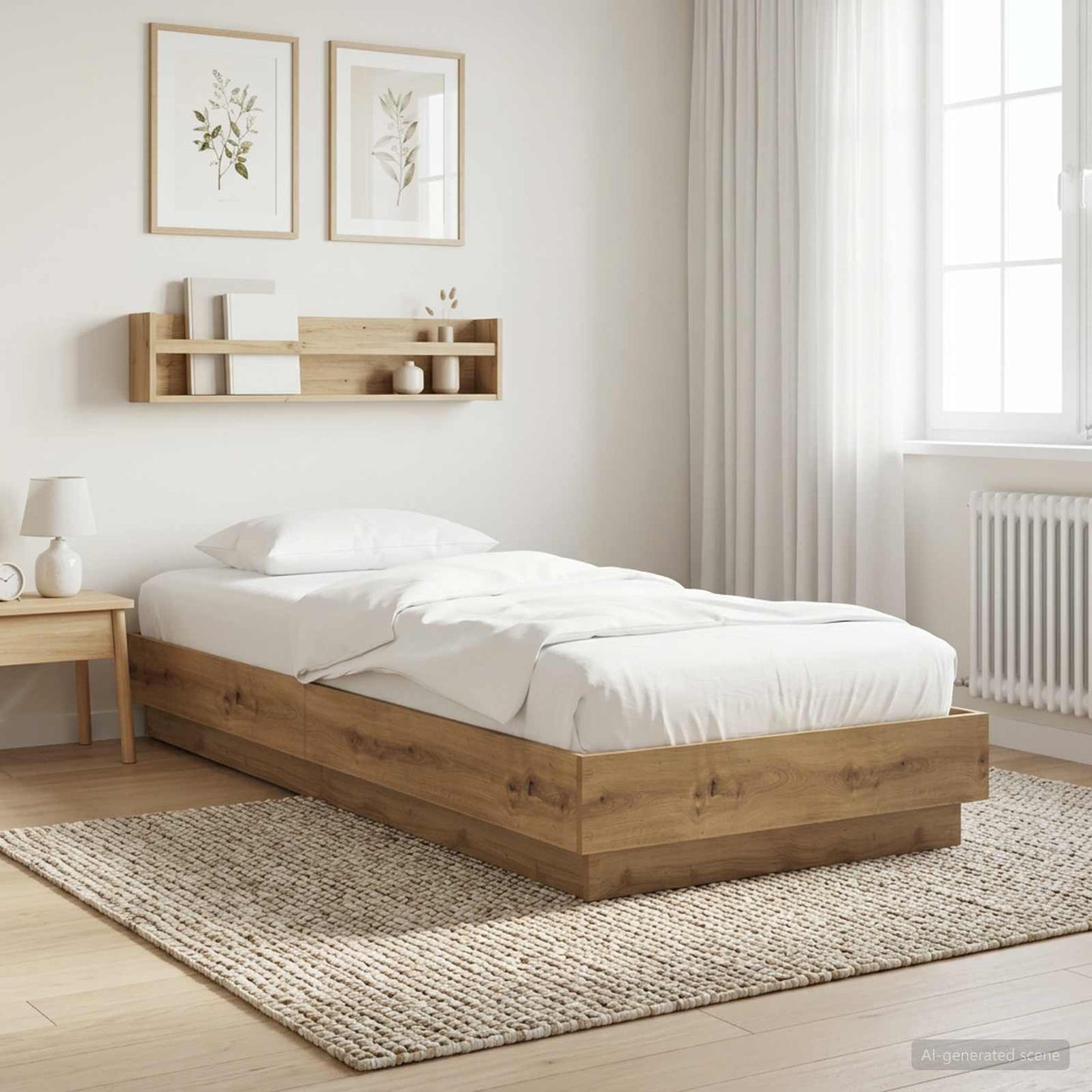 Gulvsengramme Artisan eik 80 x 200 cm Konstruert tre