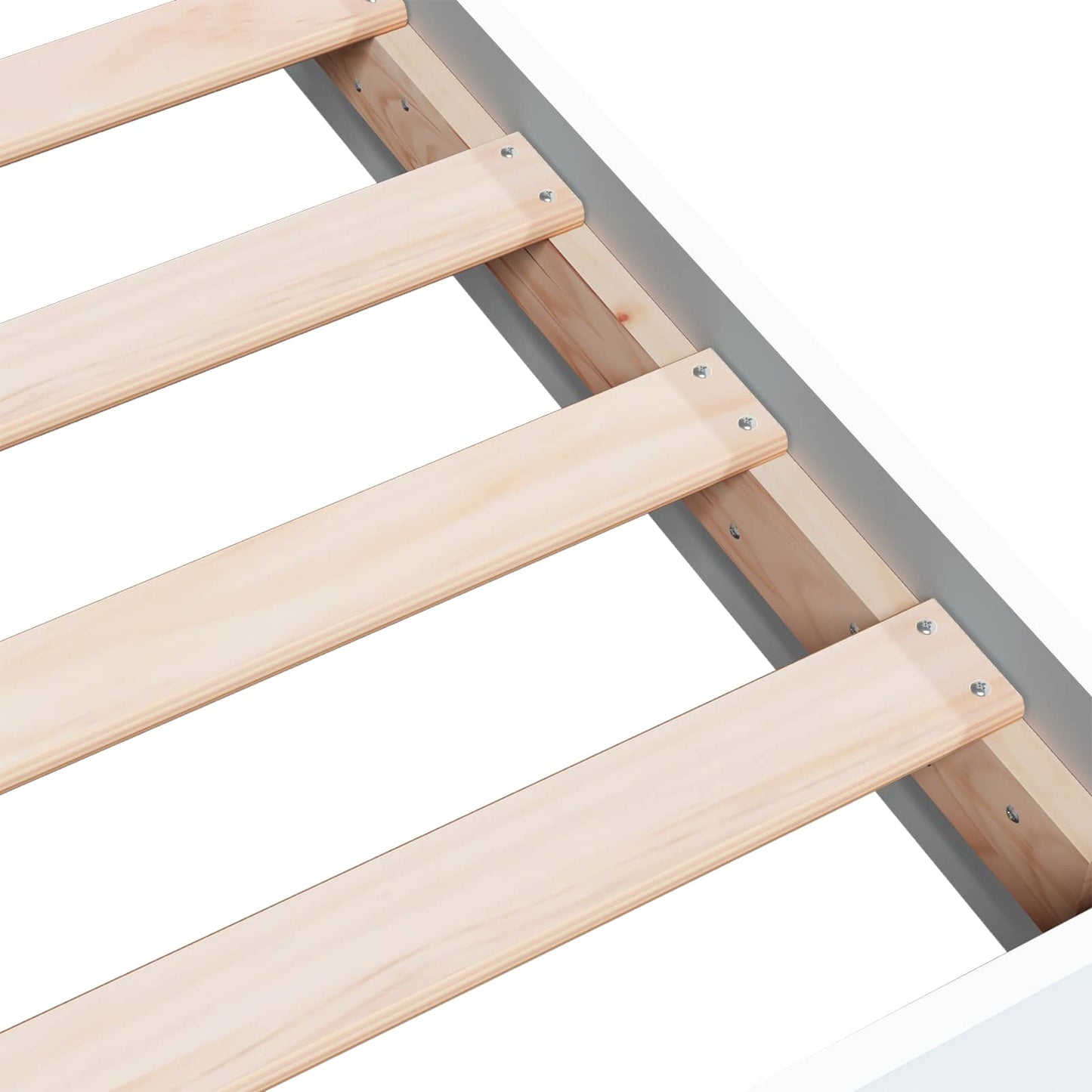 Gulvsengramme Hvit 80 x 200 cm Konstruert tre