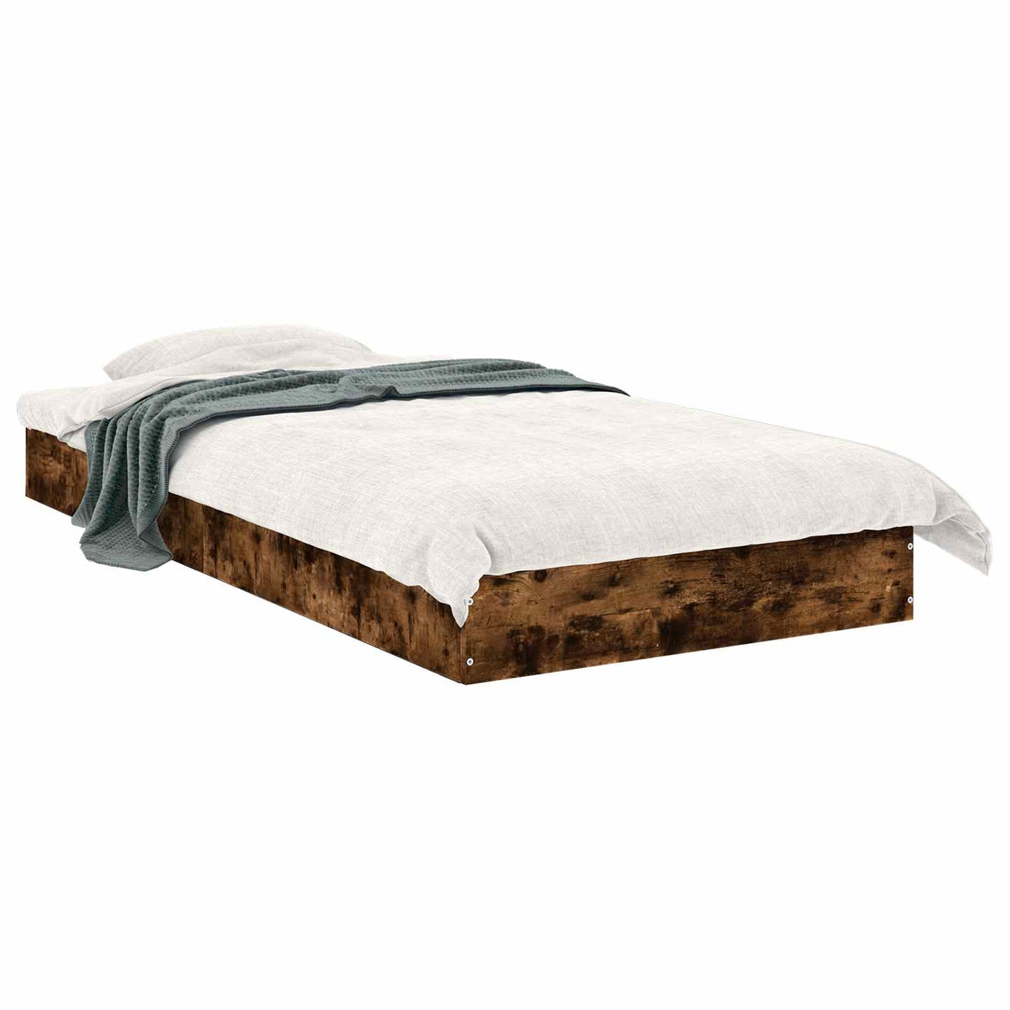 Gulvsengramme Røkt Eik 80 x 200 cm Konstruert tre