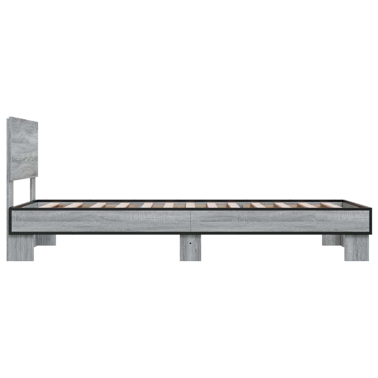 Sengestamme med hodegatt Grå Sonoma 80 x 200 cm Konstruert tre