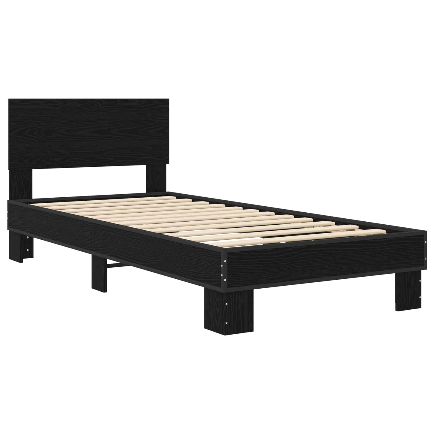 Sengestamme med hodegatt Svart eik 80 x 200 cm Konstruert tre