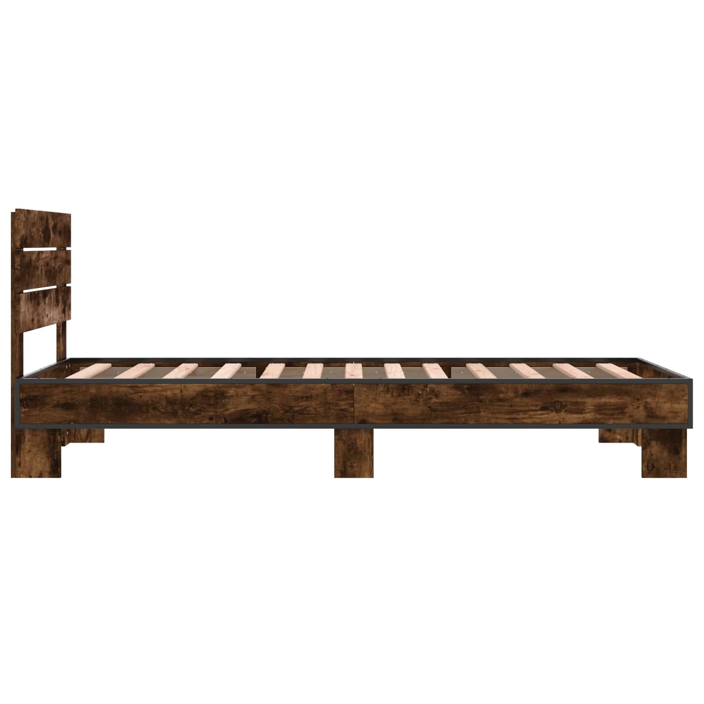 Sengestamme med hodegatt Røkt Eik 80 x 200 cm Konstruert tre