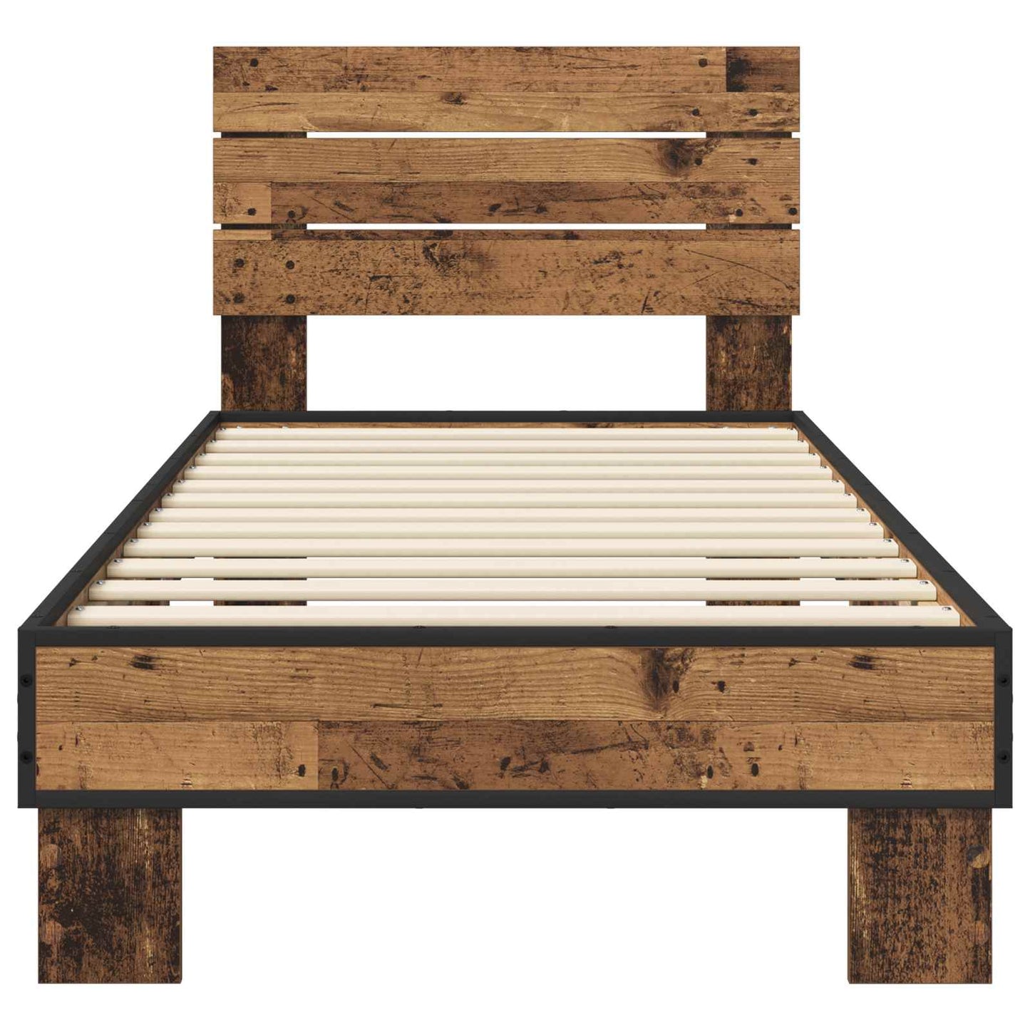 Sengestamme med hodegatt Gammelt tre 80 x 200 cm Konstruert tre