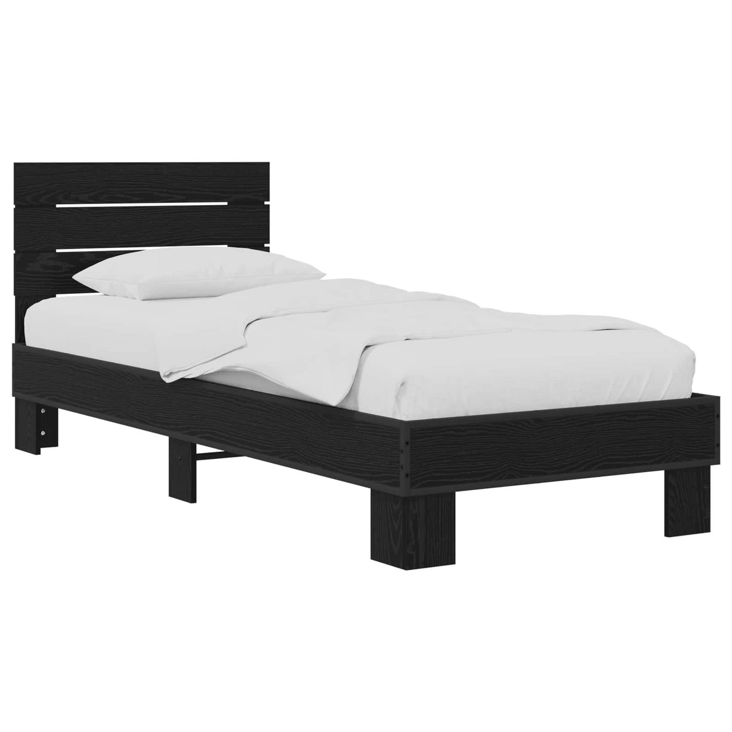 Sengestamme med hodegatt Svart eik 80 x 200 cm Konstruert tre