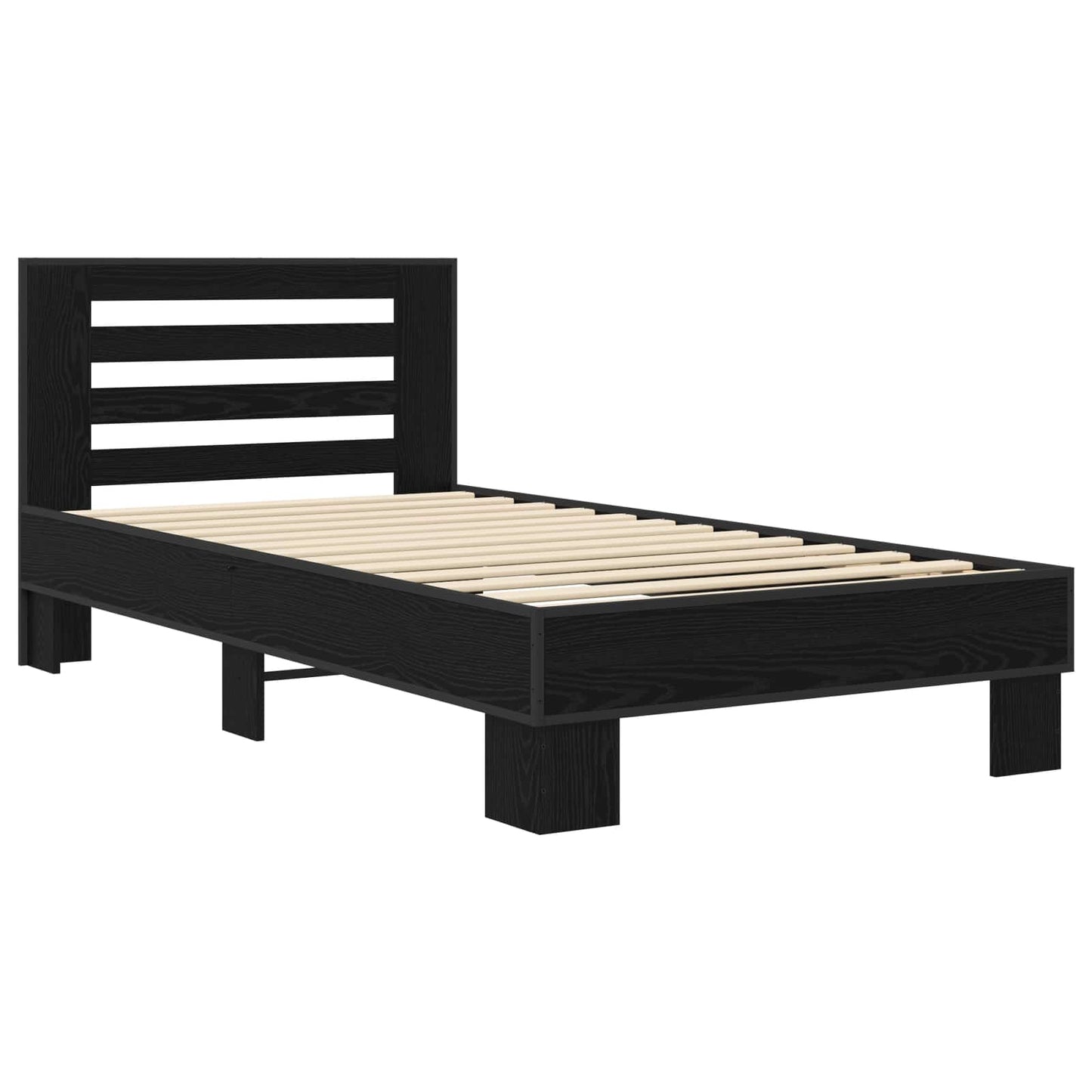 Sengestamme med hodegatt Svart eik 80 x 200 cm Konstruert tre