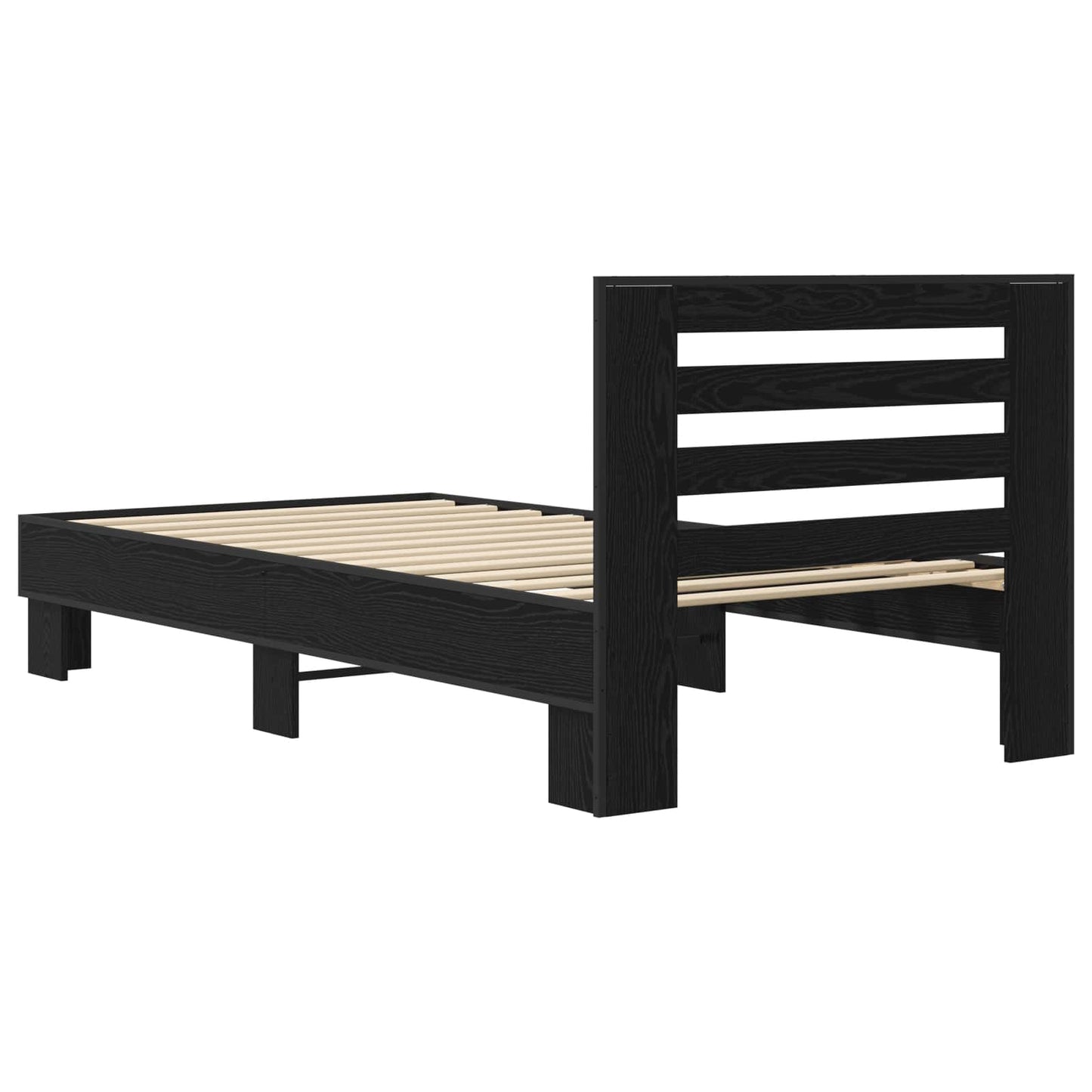 Sengestamme med hodegatt Svart eik 80 x 200 cm Konstruert tre