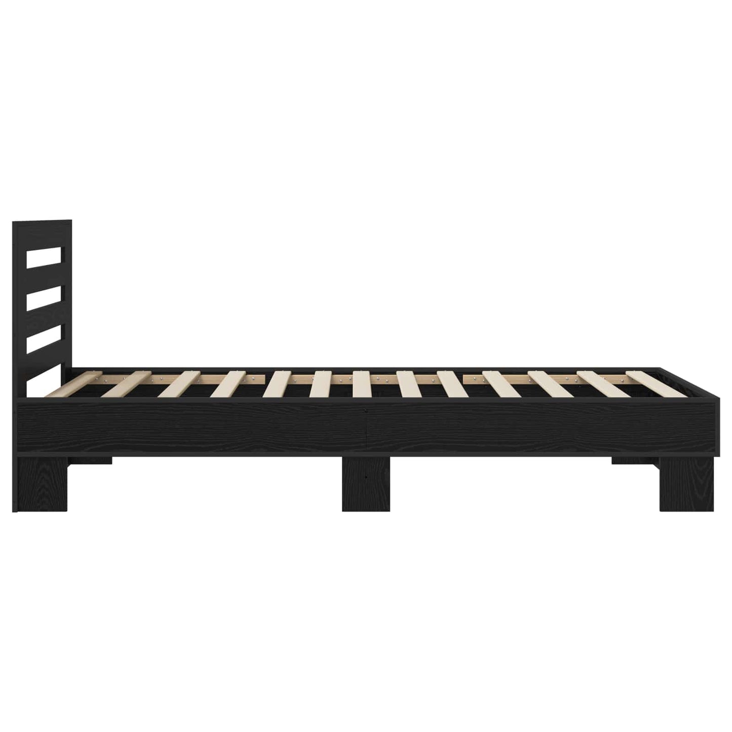Sengestamme med hodegatt Svart eik 80 x 200 cm Konstruert tre