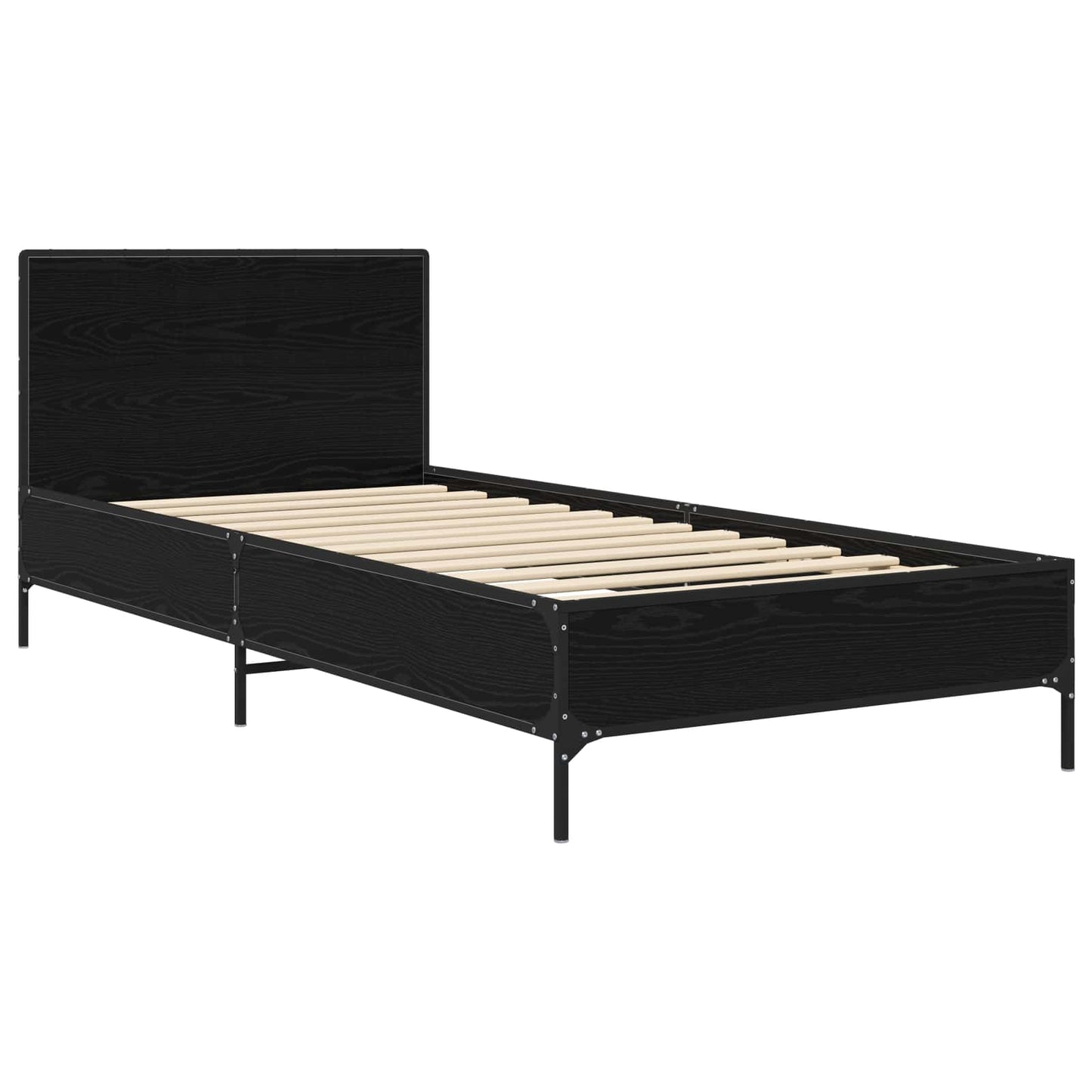 Sengestamme med hodegatt Svart eik 80 x 200 cm Konstruert tre