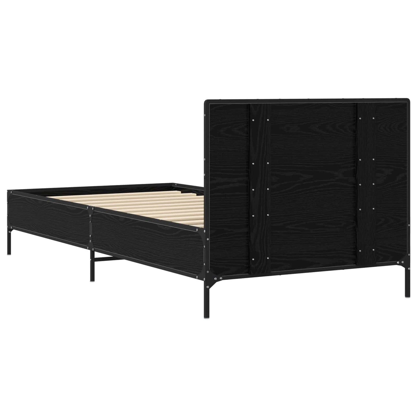 Sengestamme med hodegatt Svart eik 80 x 200 cm Konstruert tre