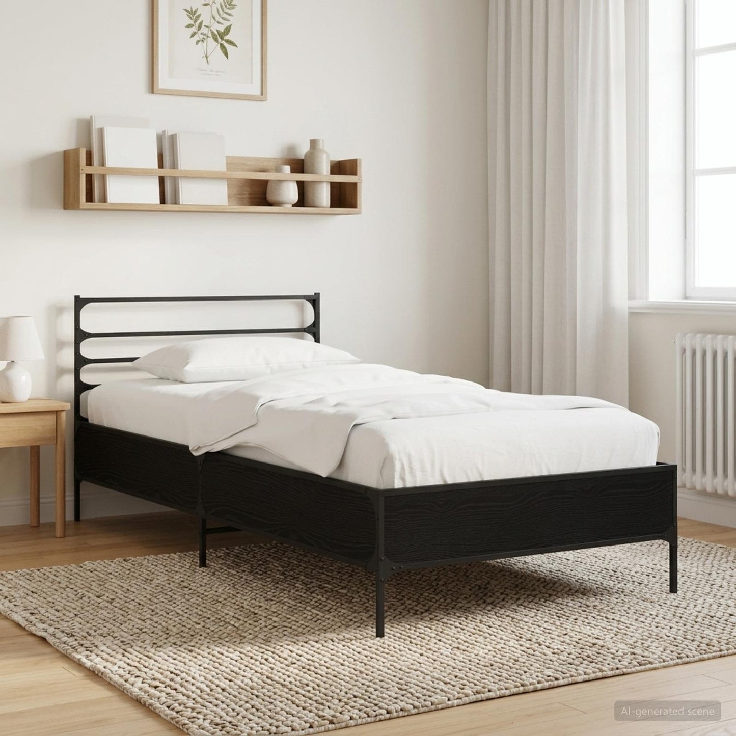 Sengestamme Svart eik 80 x 200 cm Konstruert tre