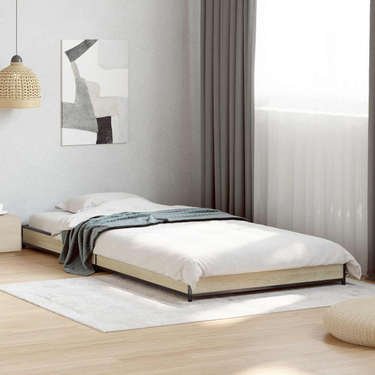 Sengestamme Sonoma eik 80 x 200 cm Konstruert tre