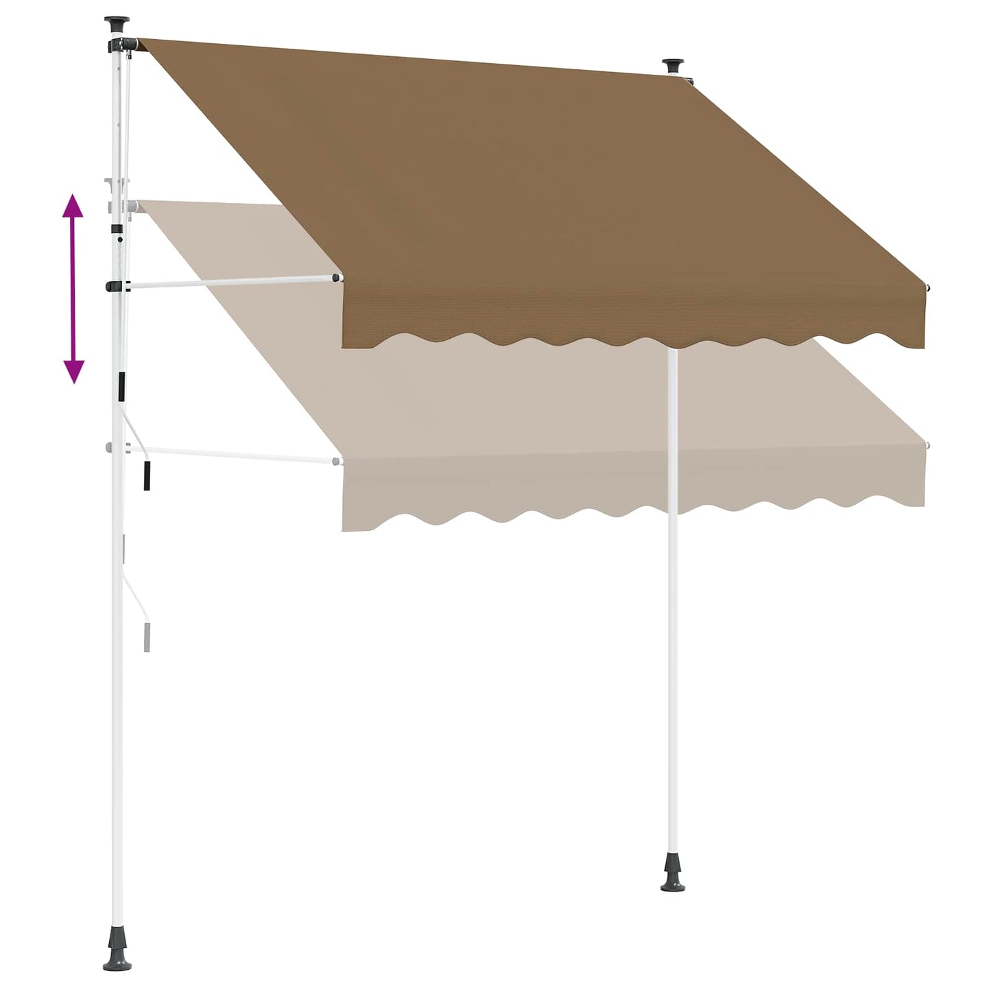 Manuell utskiftbar markise Beige 250 cm