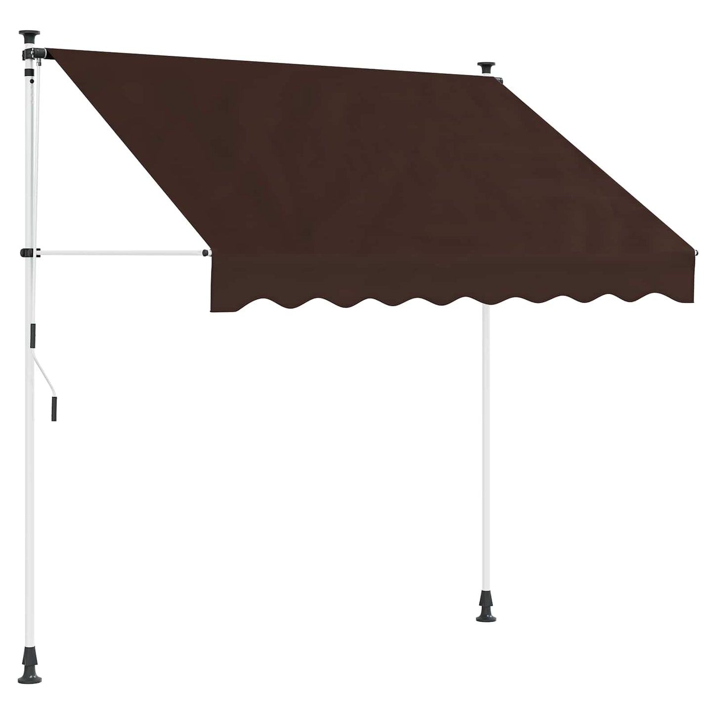 Manuell utskiftbar markise Brun 100 cm