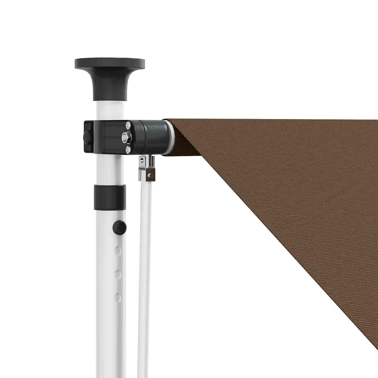 Manuell utskiftbar markise Gråbrun 350 cm