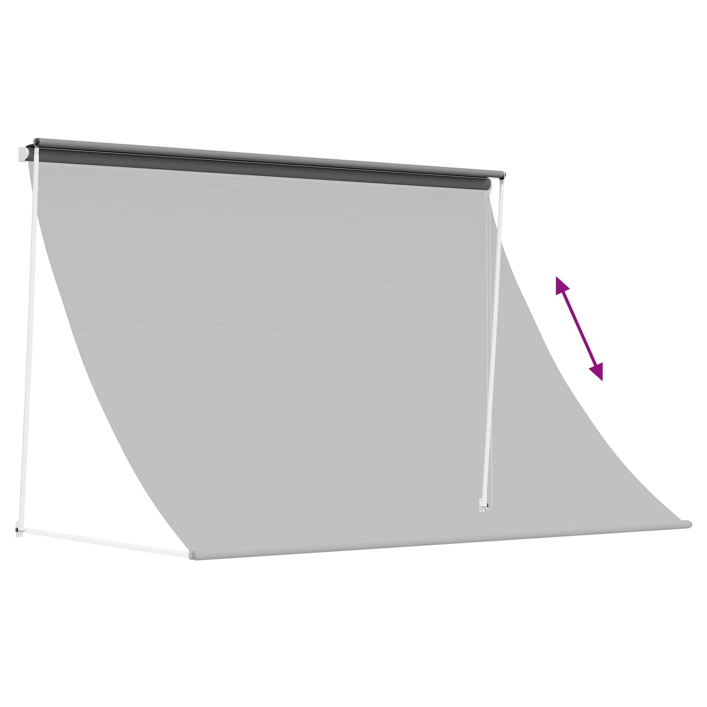Markise Lysegrå 250 x 150 cm 180 g / m² Polyester med PU-belegg