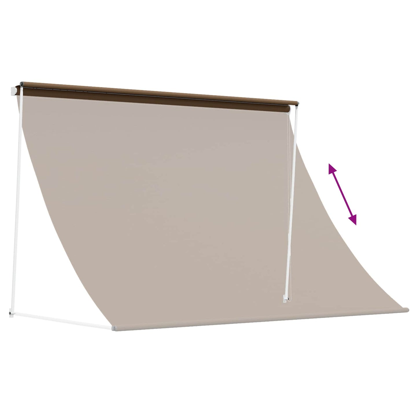 Markise Gråbrun 300 x 150 cm 180 g / m² Polyester med PU-belegg