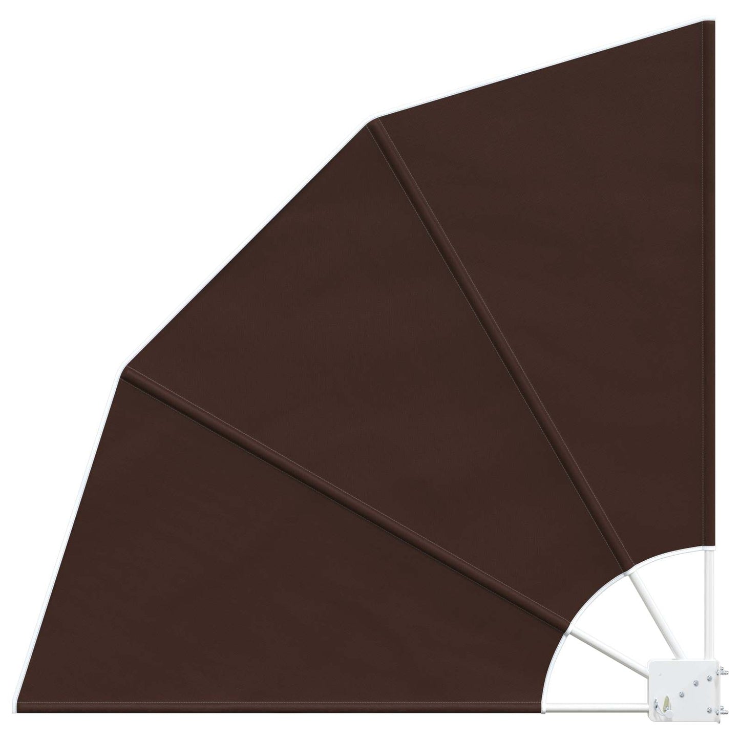 Balkong privat skjerm 140 x 140 cm Polyester Brun