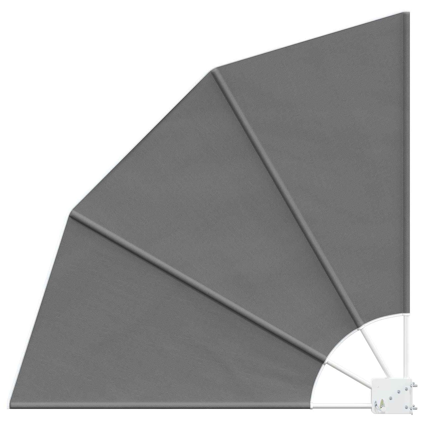 Balkong privat skjerm 140 x 140 cm Polyester Lysegrå