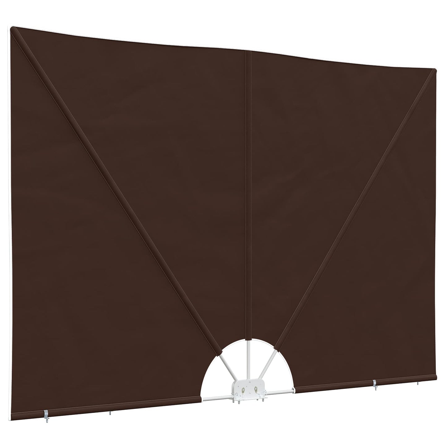 Balkong privat skjerm 240 x 160 cm Polyester Rektangulær Brun