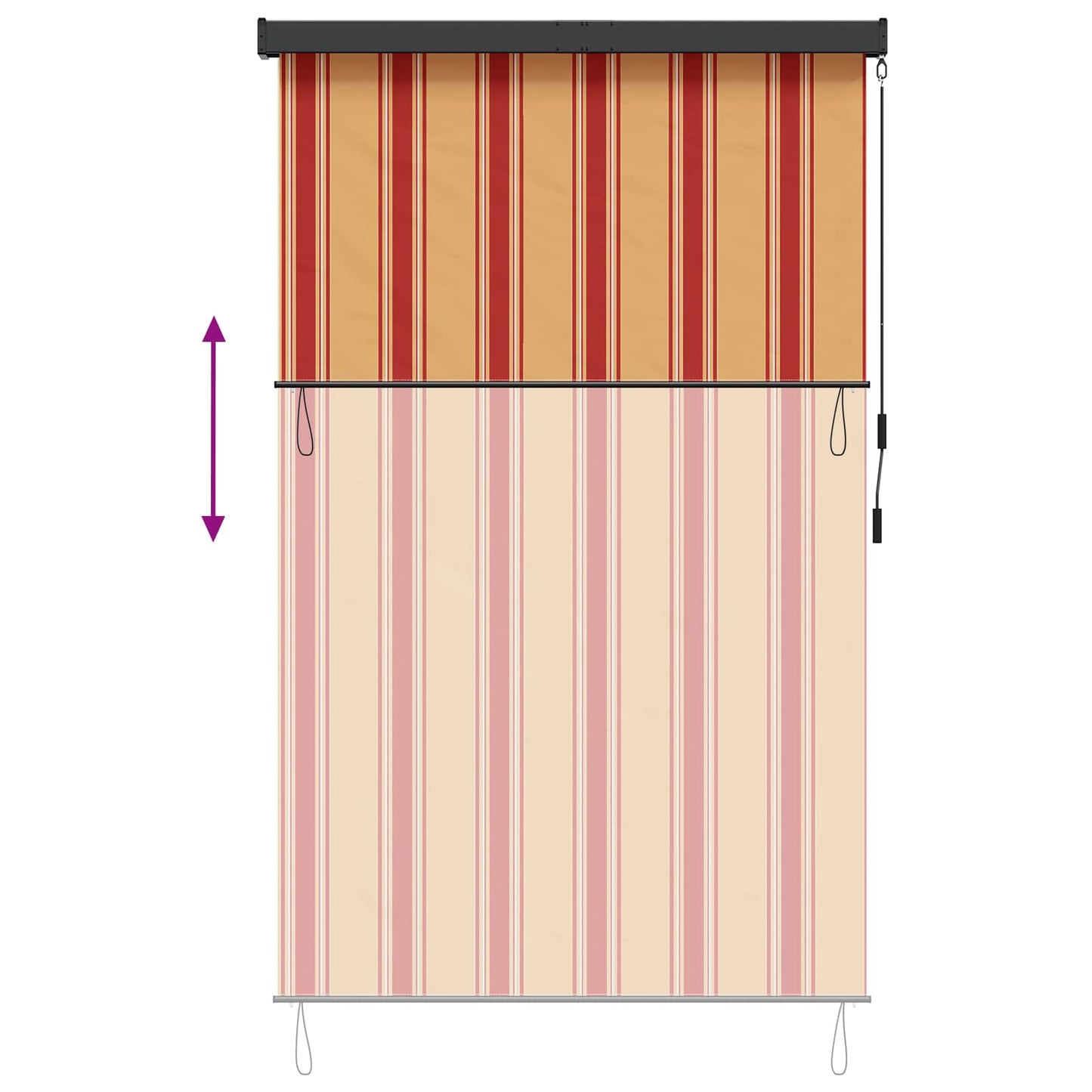 Rullegardin Flerfarget 80 x 250 cm Stoff og Aluminium